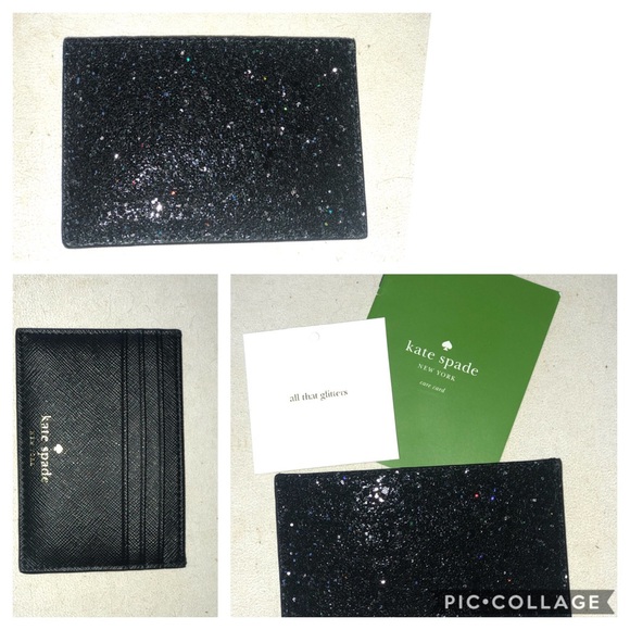 Kate Spade Greta Court Graham Glitter Card Holder - Picture 4 of 4